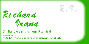 richard vrana business card